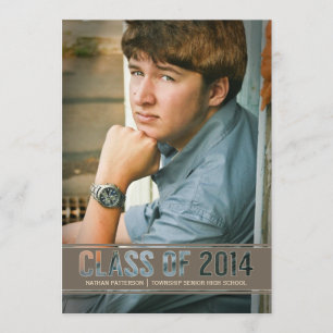 Contemporary Class of 2014 Photo Graduation Party Invitation