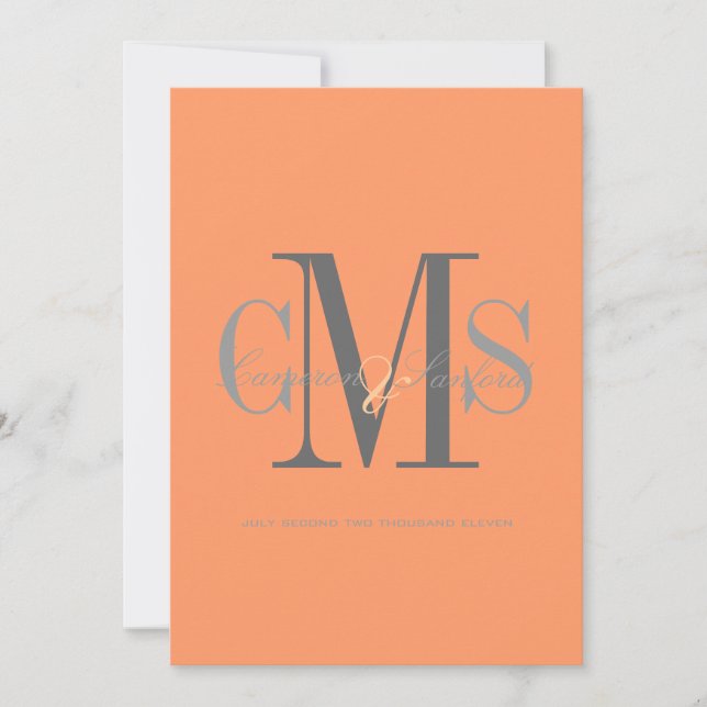 Contemporary/classy/orange+spice/DIYcolors Invitation (Front)