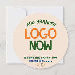 CONTEMPORARY CLEAN COOL NATURAL FASHIONABLE CIRCLE THANK YOU CARD
