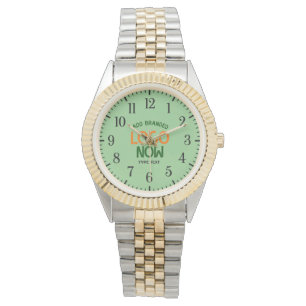 CONTEMPORARY CLEAN GOLD SILVERY MINT GREEN FASHION WATCH