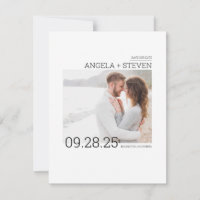 Contemporary Clean Minimalist Save the Date Photo