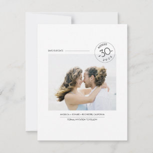 Contemporary Clean Minimalist Save the Date Photo