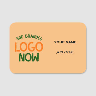 CONTEMPORARY CLEAN PEACH ORANGE FASHIONABLE CLIENT NAME TAG