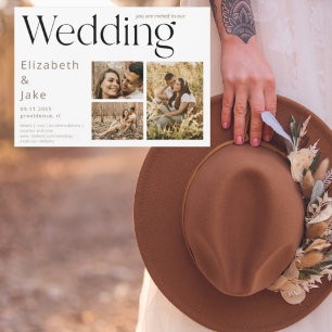 Contemporary Collage Photo Wedding II Invitation