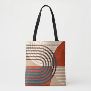 Contemporary collage wall art retro prints set. Fo Tote Bag