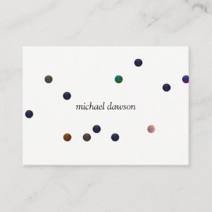 Contemporary Coloured Dots Business Card