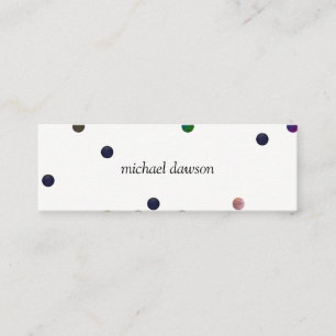 Contemporary Coloured Dots Mini Business Card