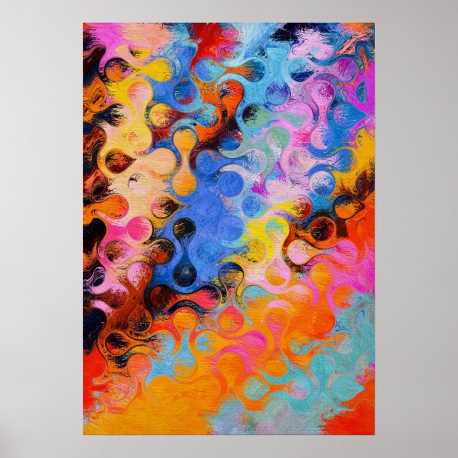 Contemporary Colourful Abstract Poster (Front)