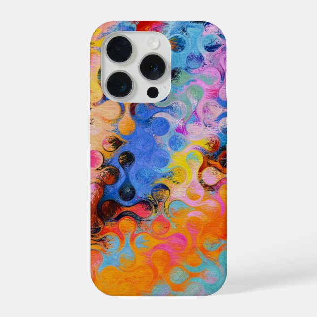 Contemporary Colourful Abstract Poster iPhone Case (Back)