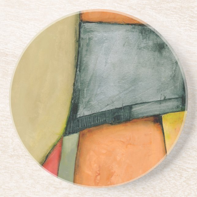 Contemporary Colourful Geometric Shapes Coaster (Front)