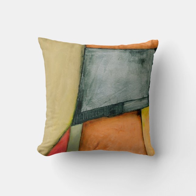 Contemporary Colourful Geometric Shapes Cushion (Front)
