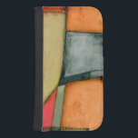 Contemporary Colourful Geometric Shapes Samsung S4 Wallet Case<br><div class="desc">This contemporary painting by Jennifer Goldberger is full of colourful geometric shapes. The style of the work makes it look like it was woven together from different bits of cloth. Order your copy of this piece today!</div>