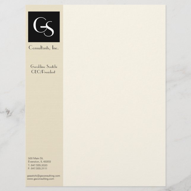 contemporary corporate letterhead (Front)
