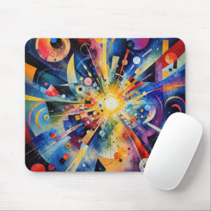 Contemporary Cosmic Explosion Abstract Mouse Pad