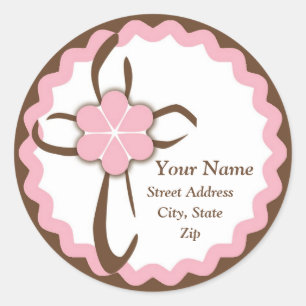 Contemporary Cross Classic Round Sticker