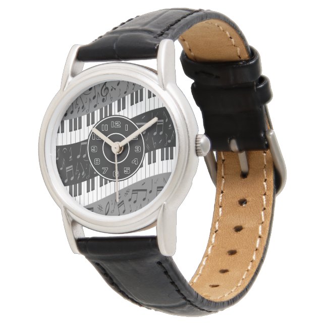 Contemporary Curved music themed Watch (Angled)