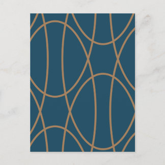 Contemporary Curves Abstract Design Postcard