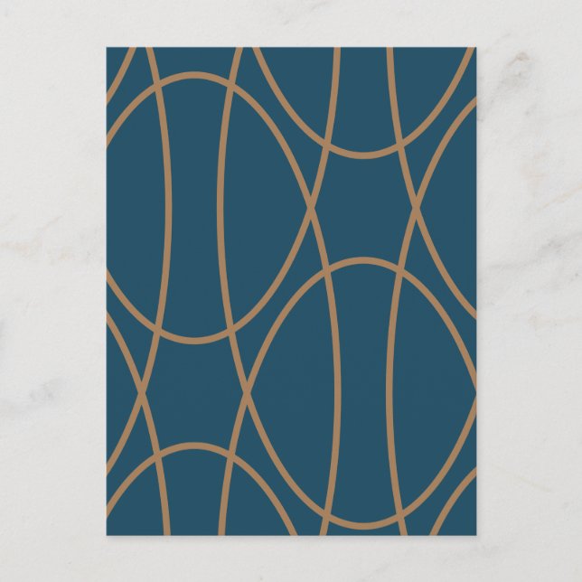 Contemporary Curves Abstract Design Postcard (Front)