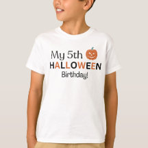 "Contemporary Custom Halloween Birthday T-Shirt