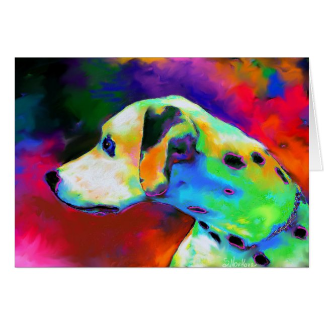 Contemporary Dalmatian Dog portrait (Front Horizontal)