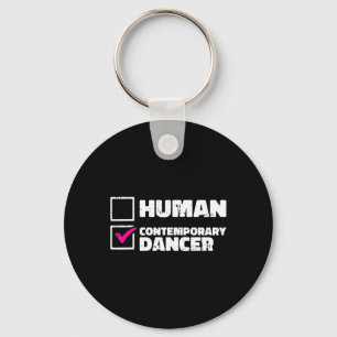 Contemporary Dancer Dancing Retro Dance Men Women Key Ring