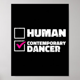 Contemporary Dancer Dancing Retro Dance Men Women Poster