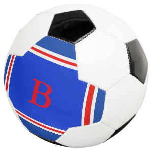 Contemporary Design-Blue White & Red Soccer Ball