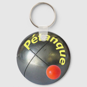 Contemporary design of a Petanque ball Key Ring