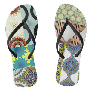 CONTEMPORARY DESIGNER COLLAGE Flip-Flops Thongs