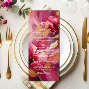 Contemporary Elegance: Fuchsia Pink Gold Menu