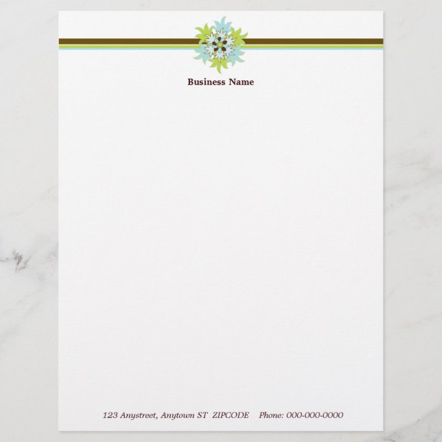 Contemporary Elegance Letterhead Design (Front)
