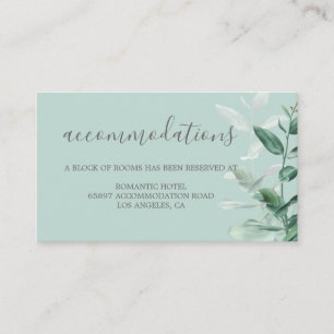 Contemporary elegant classy eucalyptus greenery en enclosure card