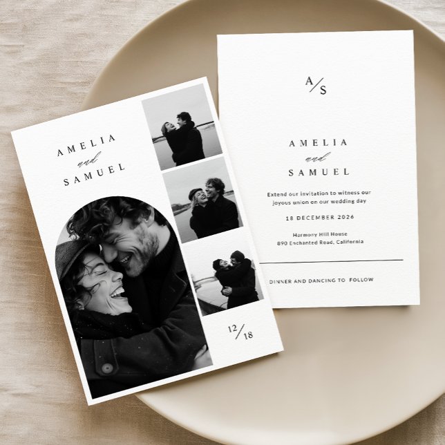 Contemporary Elegant Photo Collage Invitation (Creator Uploaded)