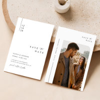 Contemporary Elegant Photo Wedding Save The Date