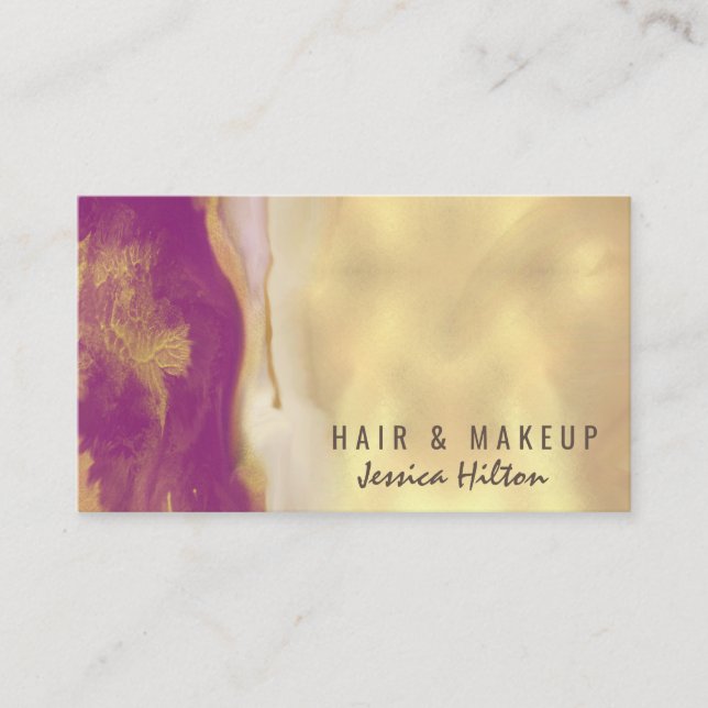 Contemporary elegant watercolor wash business card (Front)