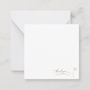 Contemporary Elegant Wedding Blank Thank You II Card