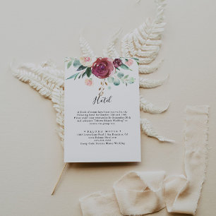 Contemporary Eucalyptus Floral Hotel Enclosure Card