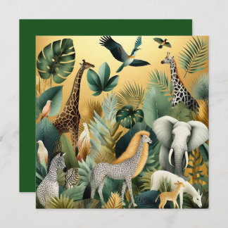 Contemporary exotic animals and birds 1 gold card