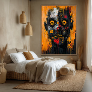 Contemporary expressionist Urban Chaos Portrait Canvas Print