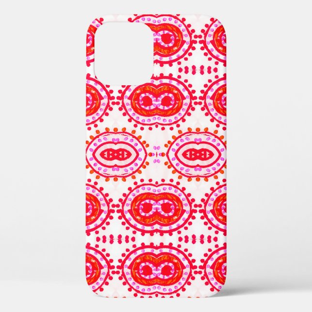 Contemporary Fashion Template. Red Folklore Boho G Case-Mate iPhone Case (Back)
