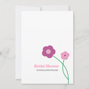Contemporary Floral Bridal Shower Invitations