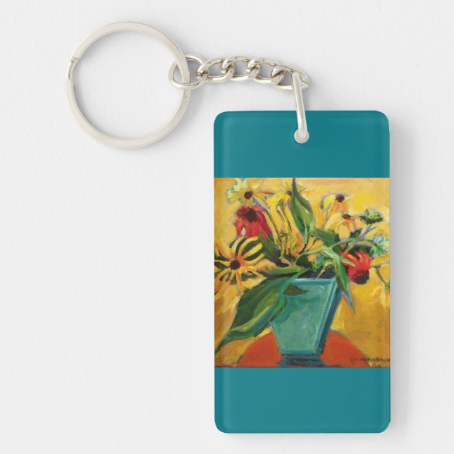 Contemporary Floral key chain (Front)