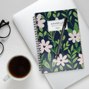 Contemporary Floral Pattern Personalised Planner