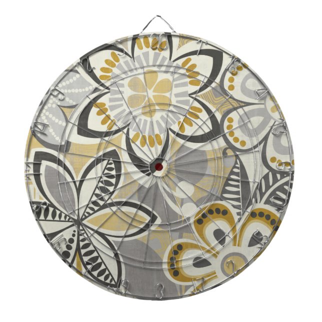 Contemporary Floral Patterns Dartboard (Front)