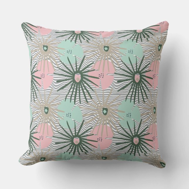 Contemporary Floral Pillow  (Front)