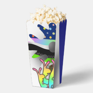 Contemporary Floral Popcorn Favour Box