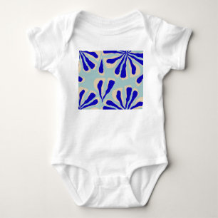 Contemporary Floral: Trendy Seamless Fashion. Baby Bodysuit