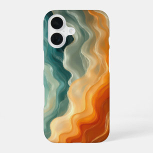Contemporary Fluid Wave Abstract iPhone 16 Case