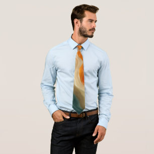 Contemporary Fluid Wave Abstract Tie