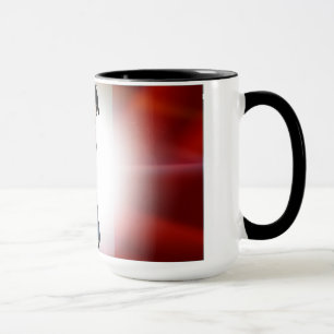 Contemporary French flag & cartoon character mug